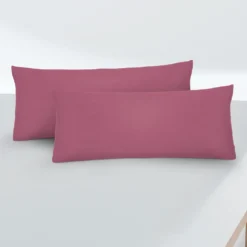 biberna Feinjersey-Kopfkissenbezug Doppelpack brombeer, 2x 40x80 cm