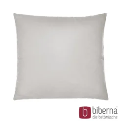 biberna Feinjersey-Kopfkissenbezug Doppelpack sturmgrau, 2x 40x40 cm