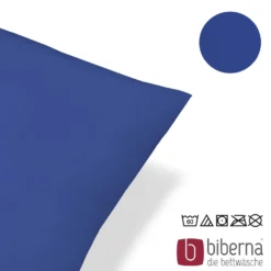 biberna Feinjersey-Kopfkissenbezug Doppelpack saphir, 2x 40x80 cm