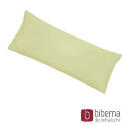 biberna Feinjersey-Kopfkissenbezug Doppelpack pistaziengrün, 2x 40x80 cm