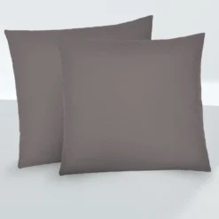 biberna Feinjersey-Kopfkissenbezug Doppelpack silber/grau, 2x 40x40 cm
