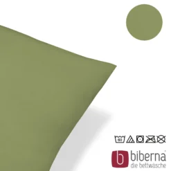 biberna Feinjersey-Kopfkissenbezug Doppelpack fichte, 2x 40x80 cm
