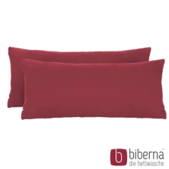 biberna Feinjersey-Kopfkissenbezug Doppelpack rost, 2x 40x80 cm