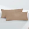 biberna Feinjersey-Kopfkissenbezug Doppelpack macchiato, 2x 40x80 cm