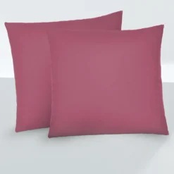 biberna Feinjersey-Kopfkissenbezug Doppelpack brombeer, 2x 40x40 cm