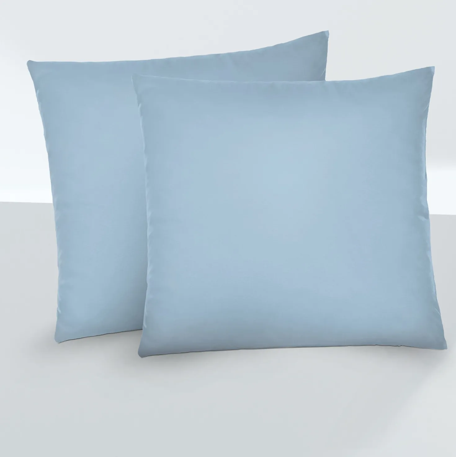 biberna Feinjersey-Kopfkissenbezug Doppelpack eisblau, 2x 40x40 cm
