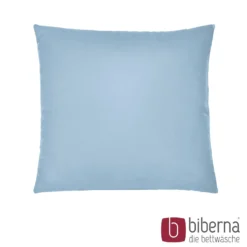 biberna Feinjersey-Kopfkissenbezug Doppelpack eisblau, 2x 40x40 cm