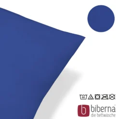 biberna Feinjersey-Kopfkissenbezug Doppelpack saphir, 2x 40x40 cm