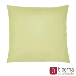 biberna Feinjersey-Kopfkissenbezug Doppelpack pistaziengrün, 2x 40x40 cm