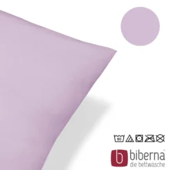 biberna Feinjersey-Kopfkissenbezug Doppelpack viola, 2x 40x60 cm
