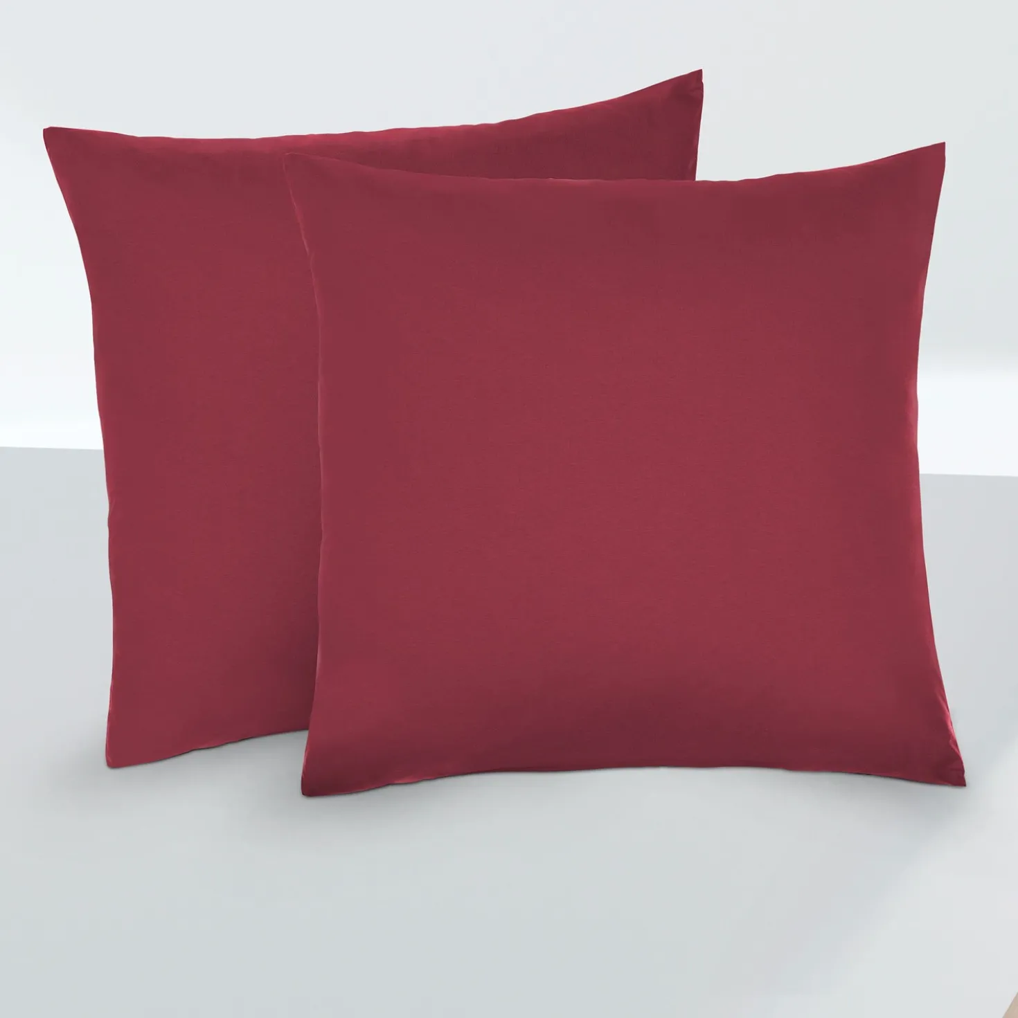 biberna Feinjersey-Kopfkissenbezug Doppelpack rost, 2x 40x40 cm