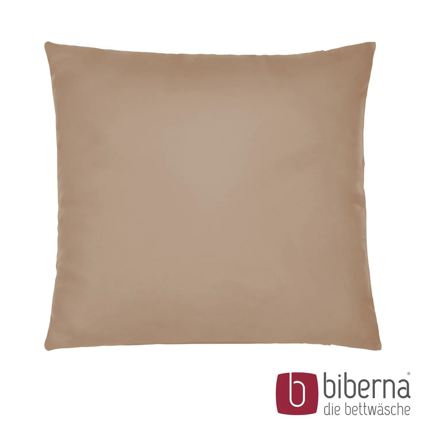 biberna Feinjersey-Kopfkissenbezug Doppelpack macchiato, 2x 40x40 cm