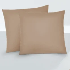 biberna Feinjersey-Kopfkissenbezug Doppelpack macchiato, 2x 40x40 cm