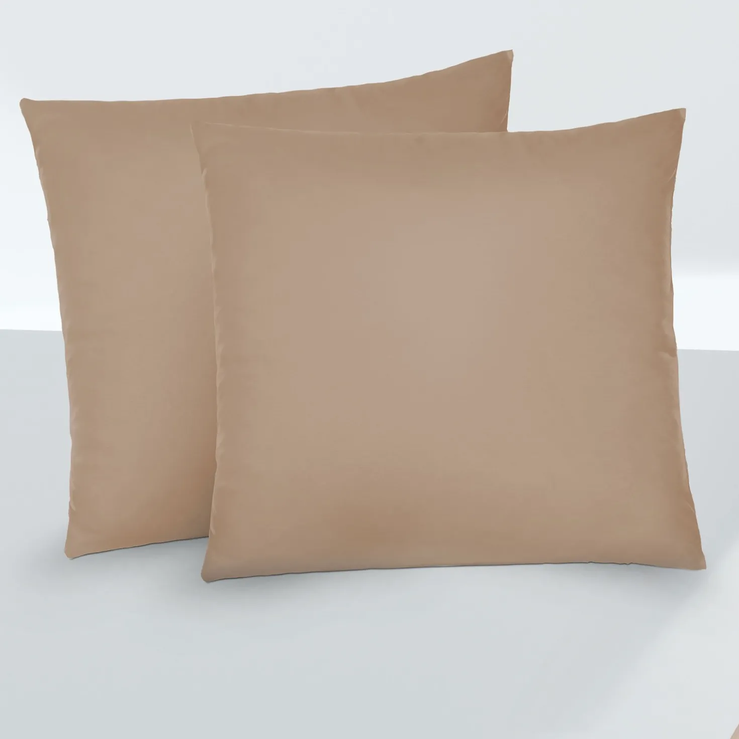 biberna Feinjersey-Kopfkissenbezug Doppelpack macchiato, 2x 40x40 cm