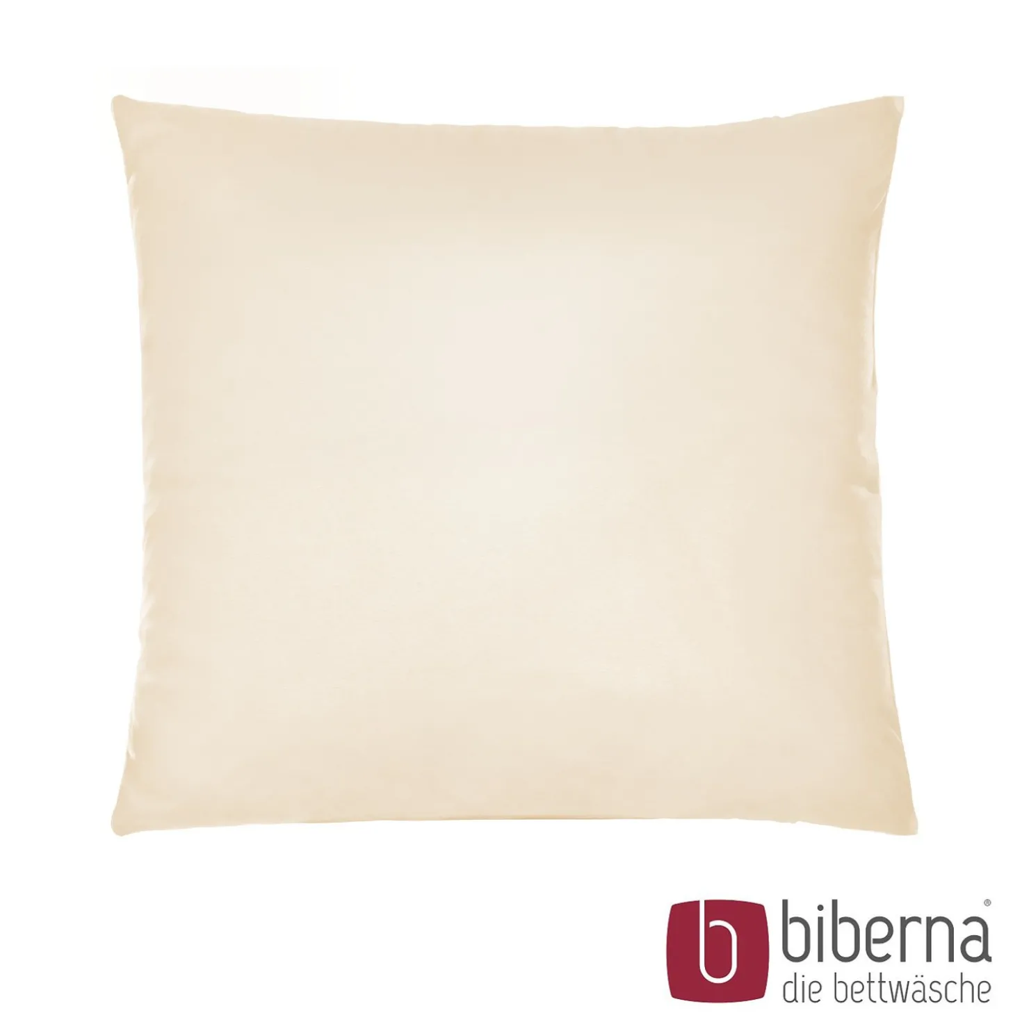 biberna Feinjersey-Kopfkissenbezug Doppelpack kitt, 2x40x40cm