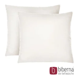 biberna Feinjersey-Kopfkissenbezug Doppelpack natur, 2x 40x40 cm