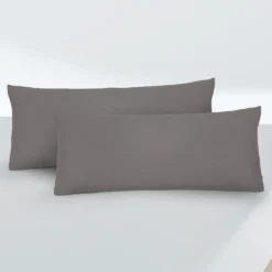 biberna Feinjersey-Kopfkissenbezug Doppelpack silber/grau, 2x 40x60 cm