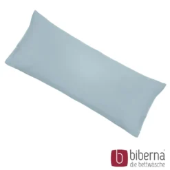 biberna Feinjersey-Kopfkissenbezug Doppelpack taubenblau, 2x 40x60 cm