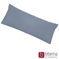 biberna Feinjersey-Kopfkissenbezug Doppelpack blau, 2x 40x60 cm