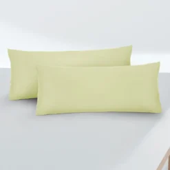biberna Feinjersey-Kopfkissenbezug Doppelpack pistaziengrün, 2x 40x60 cm