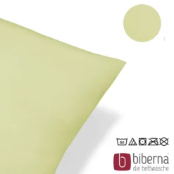 biberna Feinjersey-Kopfkissenbezug Doppelpack pistaziengrün, 2x 40x60 cm