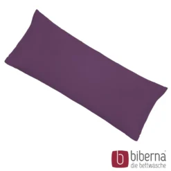 biberna Feinjersey-Kopfkissenbezug Doppelpack dunkel violett, 2x 40x60 cm