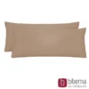 biberna Feinjersey-Kopfkissenbezug Doppelpack macchiato, 2x 40x60 cm