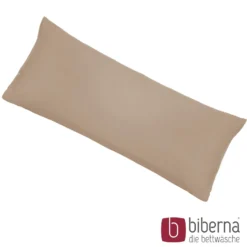 biberna Feinjersey-Kopfkissenbezug Doppelpack macchiato, 2x 40x60 cm