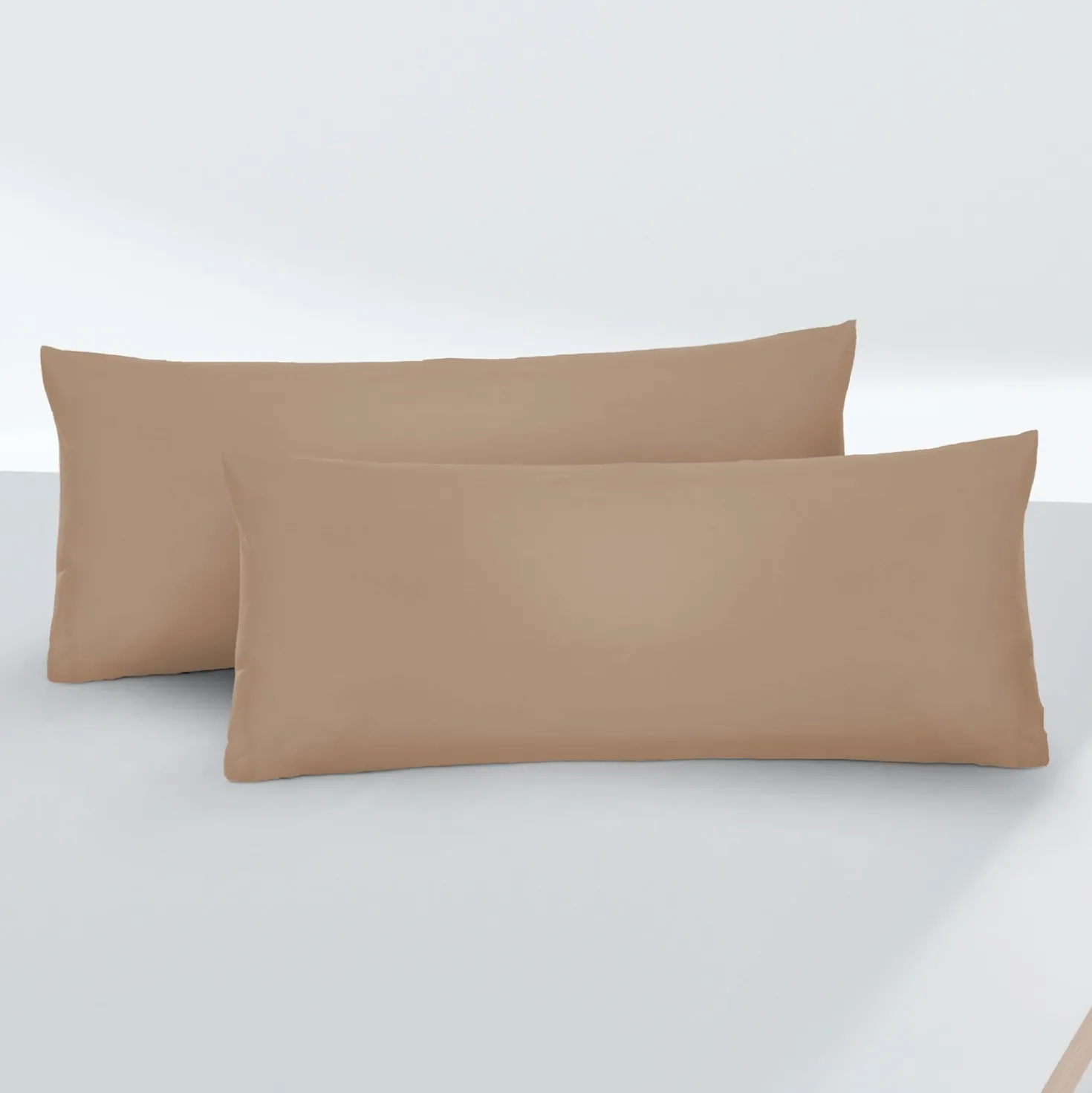 biberna Feinjersey-Kopfkissenbezug Doppelpack macchiato, 2x 40x60 cm
