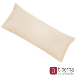 biberna Feinjersey-Kopfkissenbezug Doppelpack kitt, 2x 40x60 cm