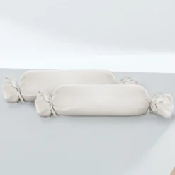 biberna Feinjersey-Nackenrollenbezug Doppelpack grau, 2x 15x40 cm