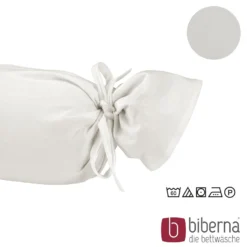biberna Feinjersey-Nackenrollenbezug Doppelpack grau, 2x 15x40 cm