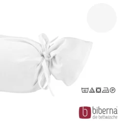 biberna Feinjersey-Nackenrollenbezug Doppelpack weiss, 2x 15x40 cm
