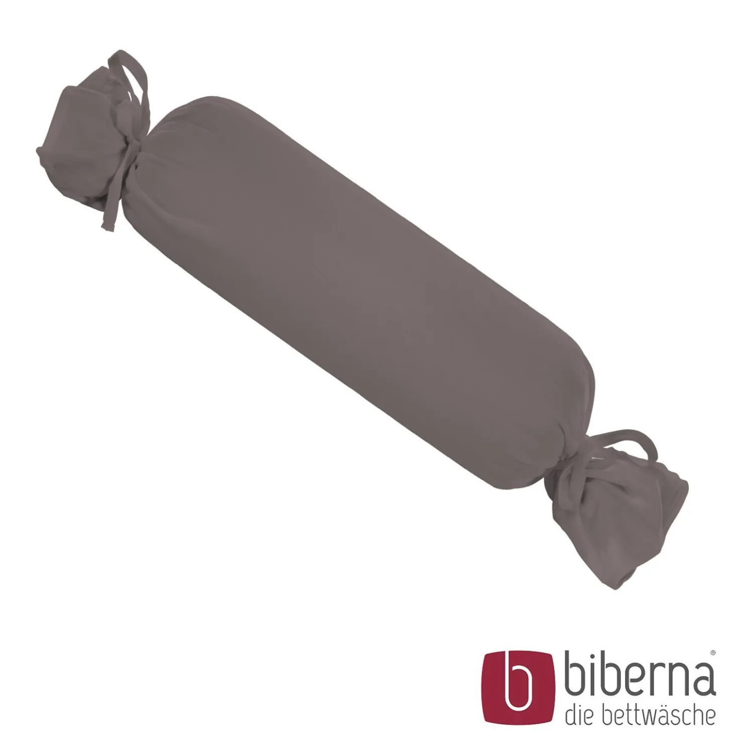 biberna Feinjersey-Nackenrollenbezug Doppelpack silber/grau, 2x 15x40 cm