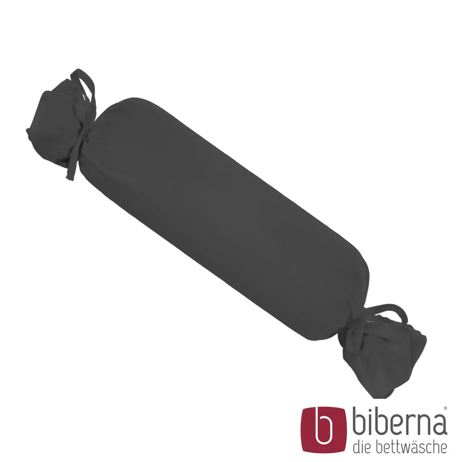 biberna Feinjersey-Nackenrollenbezug Doppelpack titanium, 2x 15x40 cm