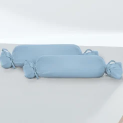 biberna Feinjersey-Nackenrollenbezug Doppelpack eisblau, 2x 15x40 cm