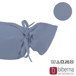 biberna Feinjersey-Nackenrollenbezug Doppelpack blau, 2x 15x40 cm