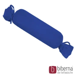 biberna Feinjersey-Nackenrollenbezug Doppelpack saphir, 2x 15x40 cm