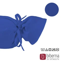 biberna Feinjersey-Nackenrollenbezug Doppelpack saphir, 2x 15x40 cm