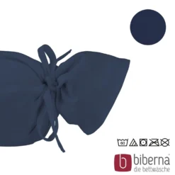 biberna Feinjersey-Nackenrollenbezug Doppelpack marine, 2x 15x40 cm