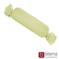 biberna Feinjersey-Nackenrollenbezug Doppelpack pistaziengrün, 2x 15x40 cm