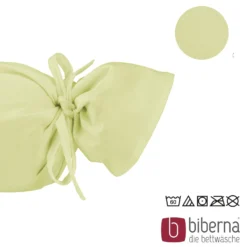biberna Feinjersey-Nackenrollenbezug Doppelpack pistaziengrün, 2x 15x40 cm