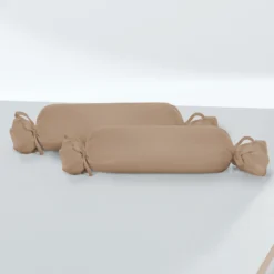 biberna Feinjersey-Nackenrollenbezug Doppelpack macchiato, 2x 15x40 cm