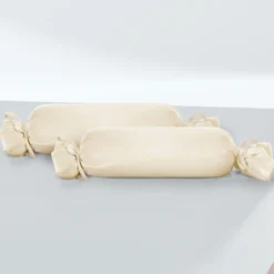 biberna Feinjersey-Nackenrollenbezug Doppelpack kitt, 2x 15x40 cm