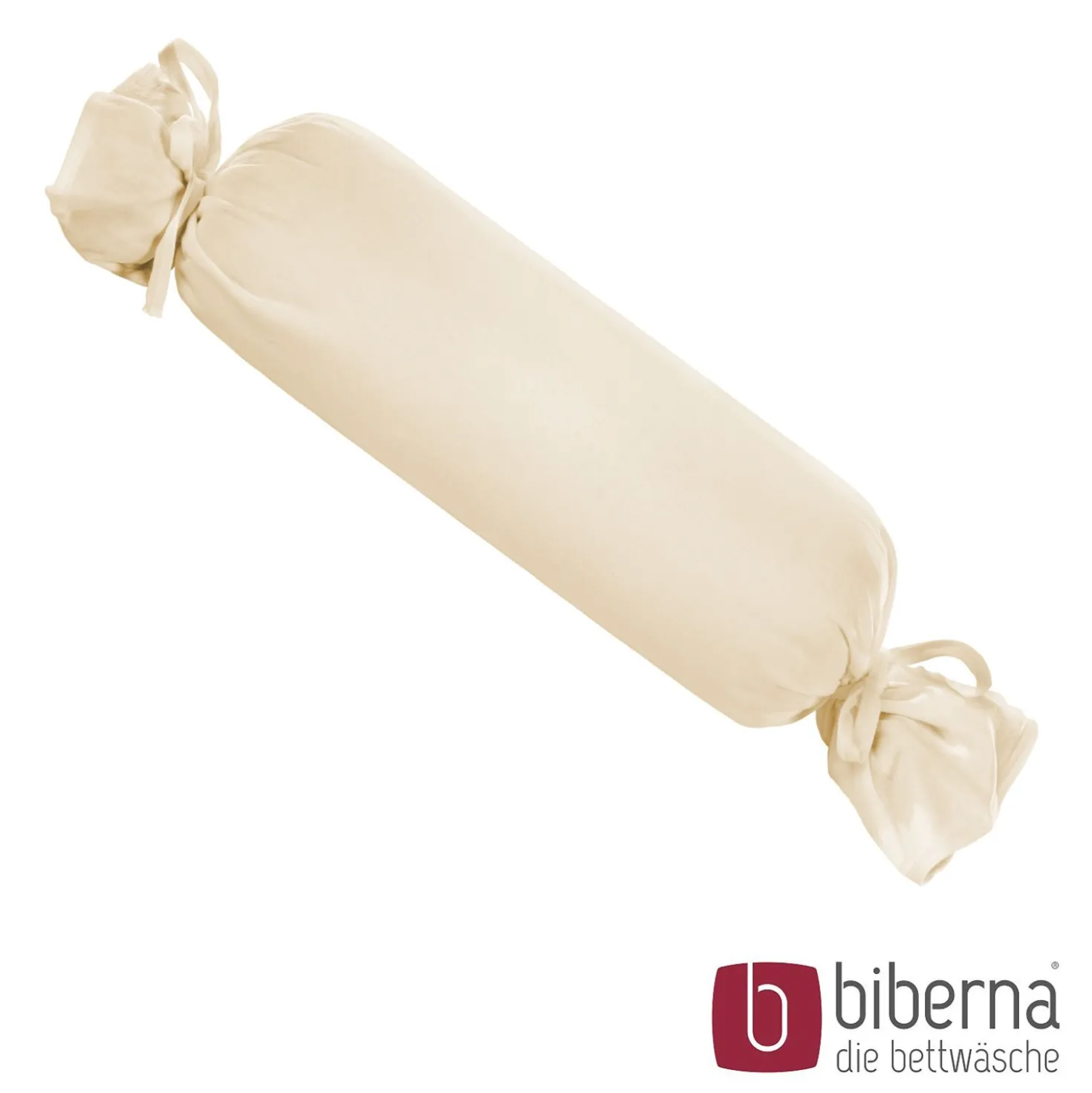 biberna Feinjersey-Nackenrollenbezug Doppelpack kitt, 2x 15x40 cm