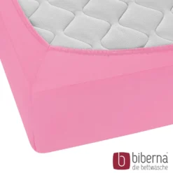 biberna Feinjersey-Spannbetttuch pink, 1x 140x200 cm - 160x200 cm