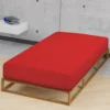 biberna Feinjersey-Spannbetttuch rot, 1x 140x200 cm - 160x200 cm