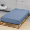 biberna Feinjersey-Spannbetttuch blau, 1x 140x200 cm - 160x200 cm