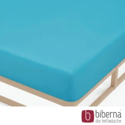 biberna Feinjersey-Spannbetttuch türkis, 1x 140x200 cm - 160x200 cm