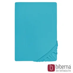 biberna Feinjersey-Spannbetttuch türkis, 1x 140x200 cm - 160x200 cm